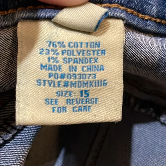 Paris Blues Women's Blue Jean Capris 15 - Picture 6 of 6